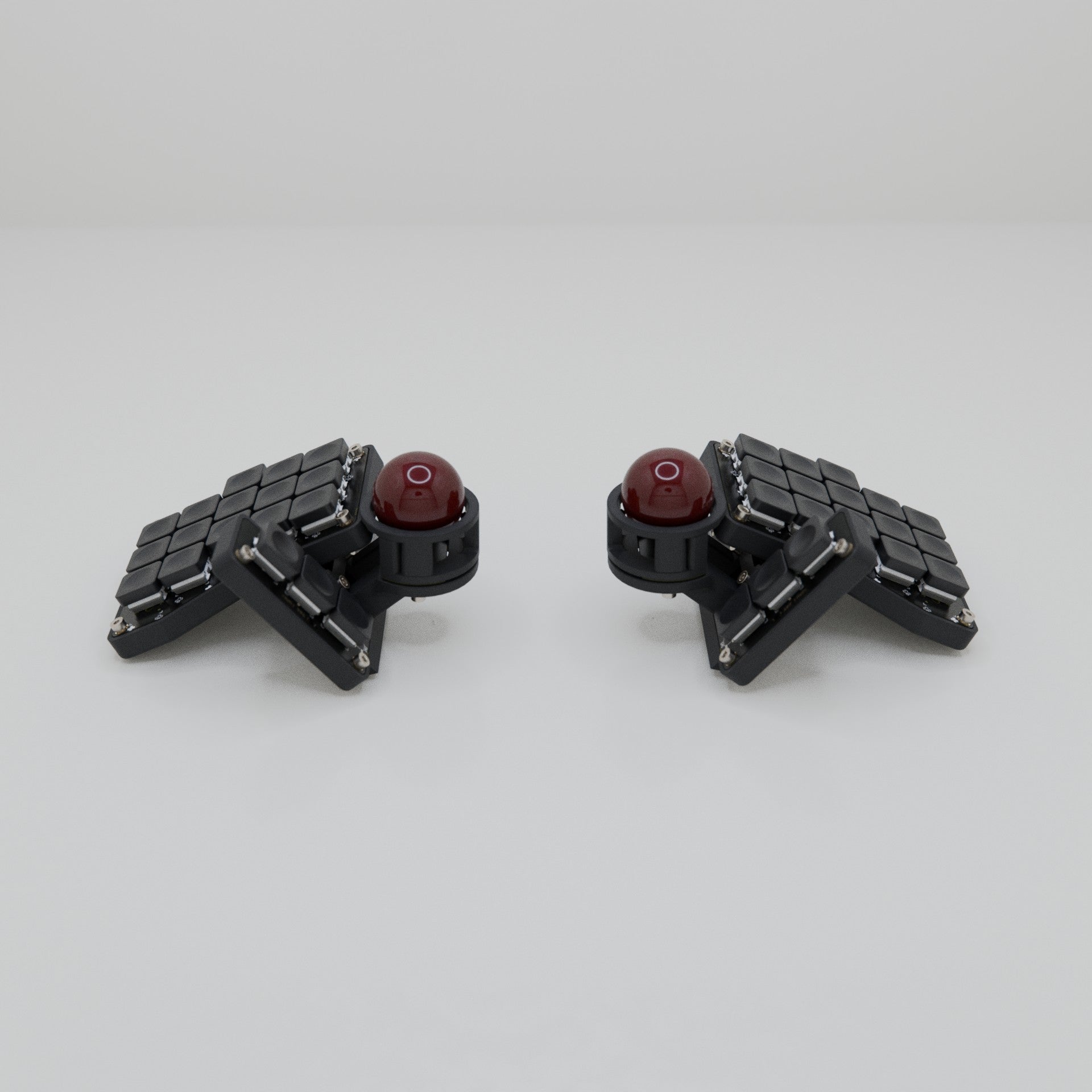 Crosses/Bridges V2 Ergonomic Split Keyboard - Dual Trackball - Wireless Build