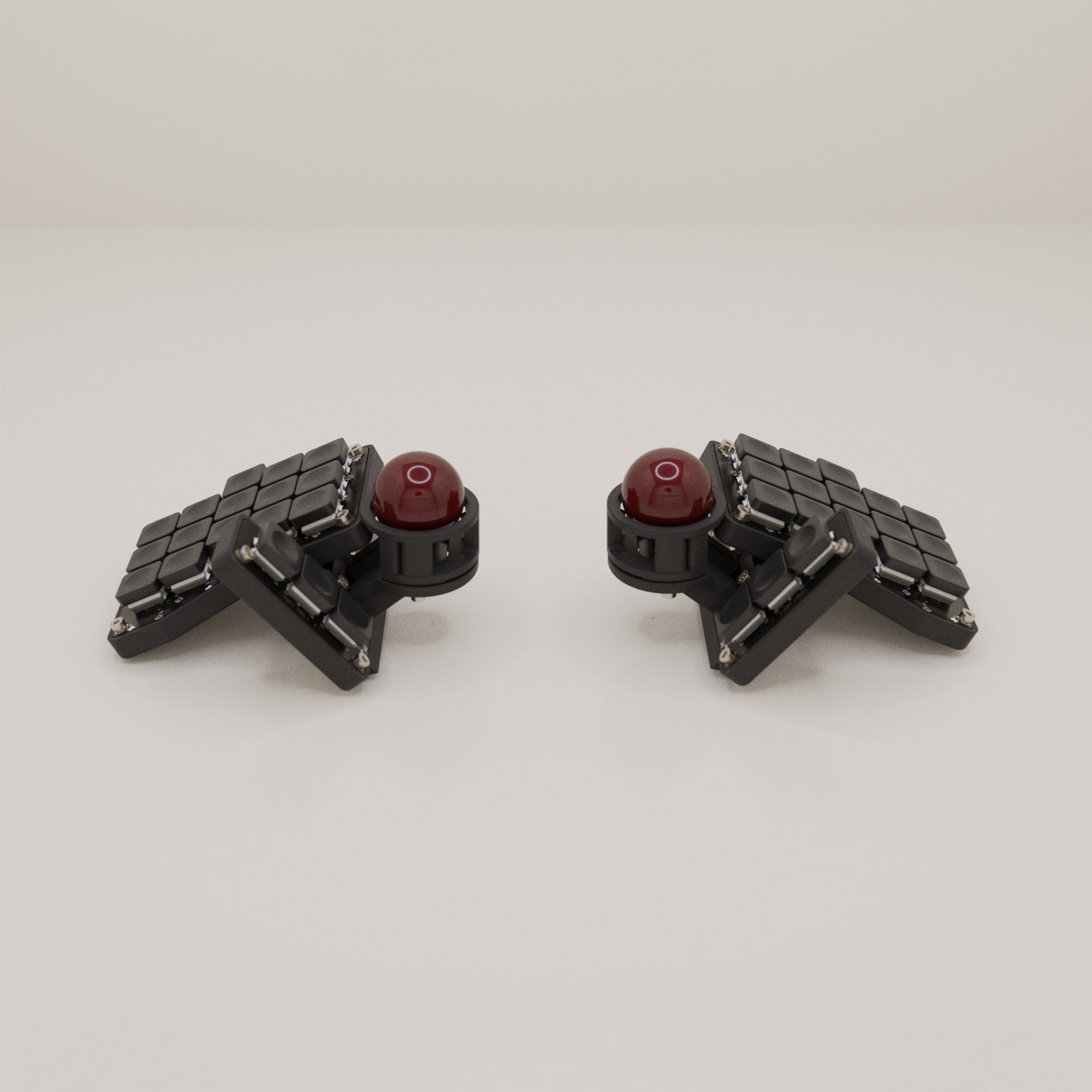 Crosses/Bridges V2 Ergonomic Split Keyboard - Dual Trackball - Wireless Build