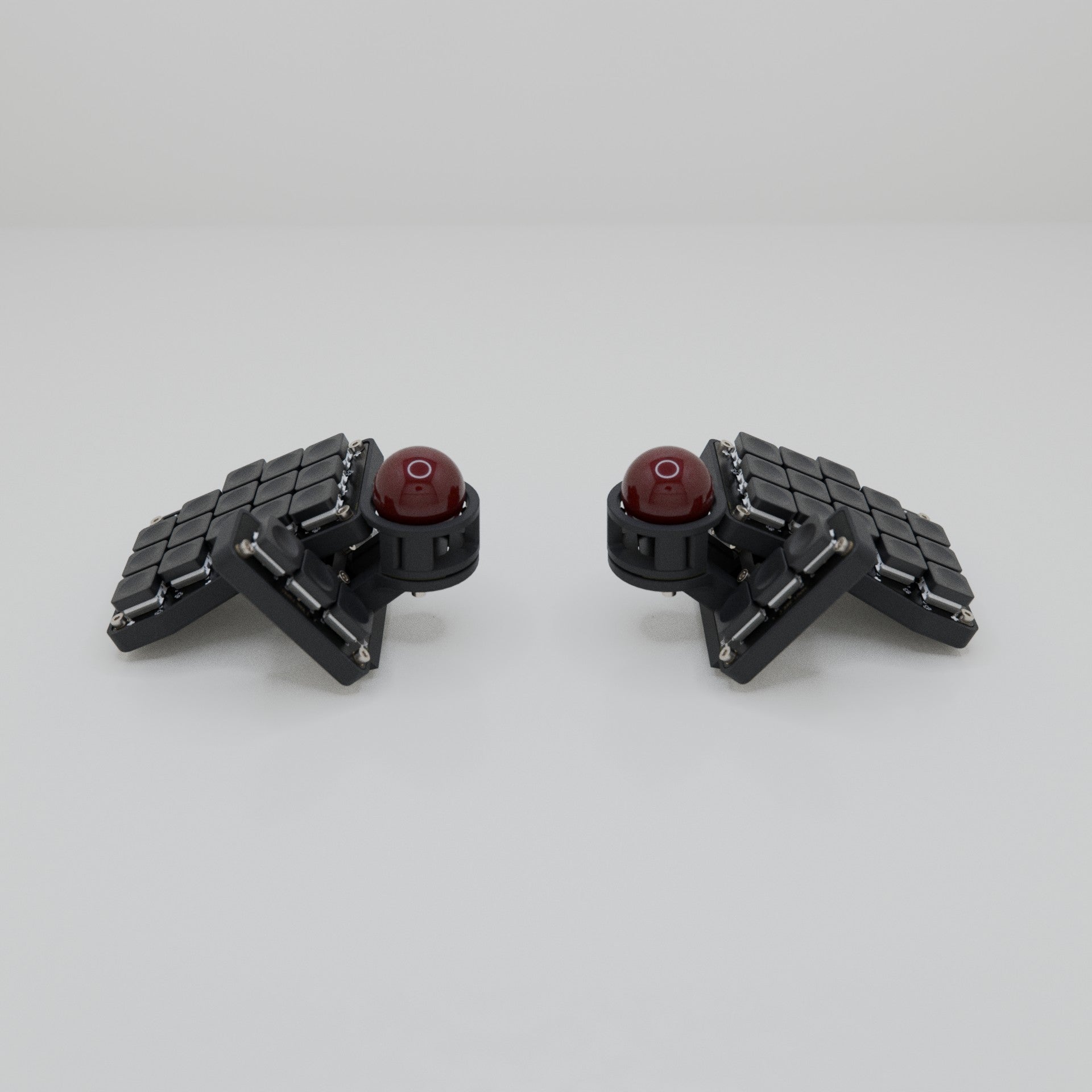 Crosses/Bridges V2 Ergonomic Split Keyboard - Dual Trackball - Wireless Build