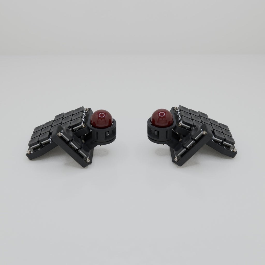 Crosses/Bridges V2 Ergonomic Split Keyboard - Dual Trackball - Wireless Kit