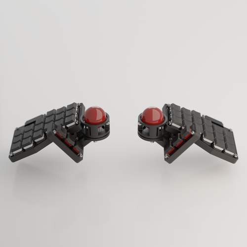 Crosses/Bridges Ergonomic Keyboard - Dual Trackball - Wireless Edition