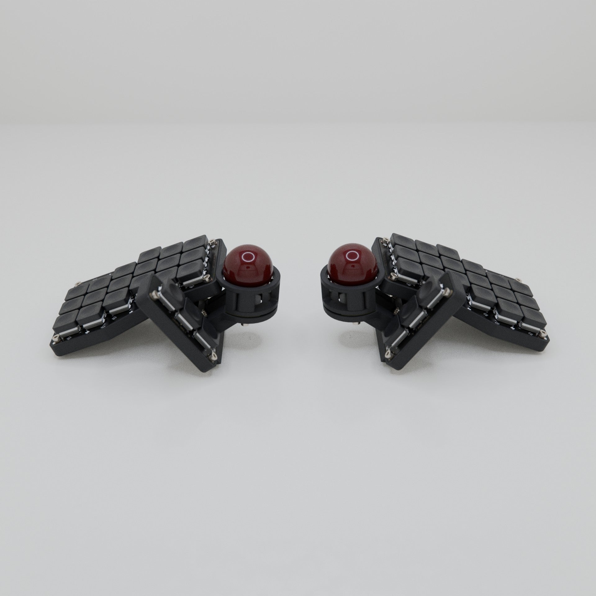 Crosses/Bridges V2 Ergonomic Split Keyboard - Dual Trackball - Wireless Build