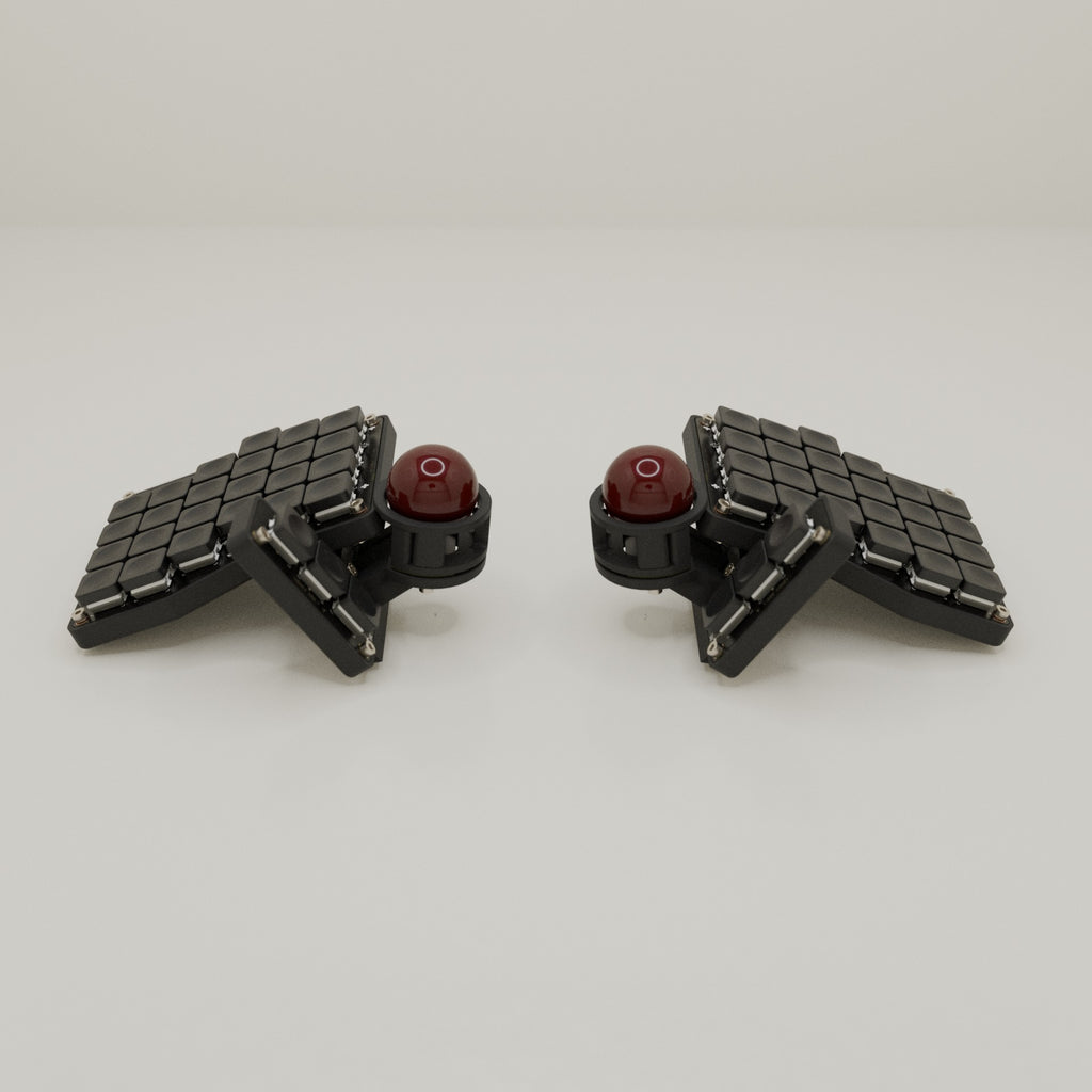 Crosses/Bridges V2 Ergonomic Split Keyboard - Dual Trackball - Wireless Kit