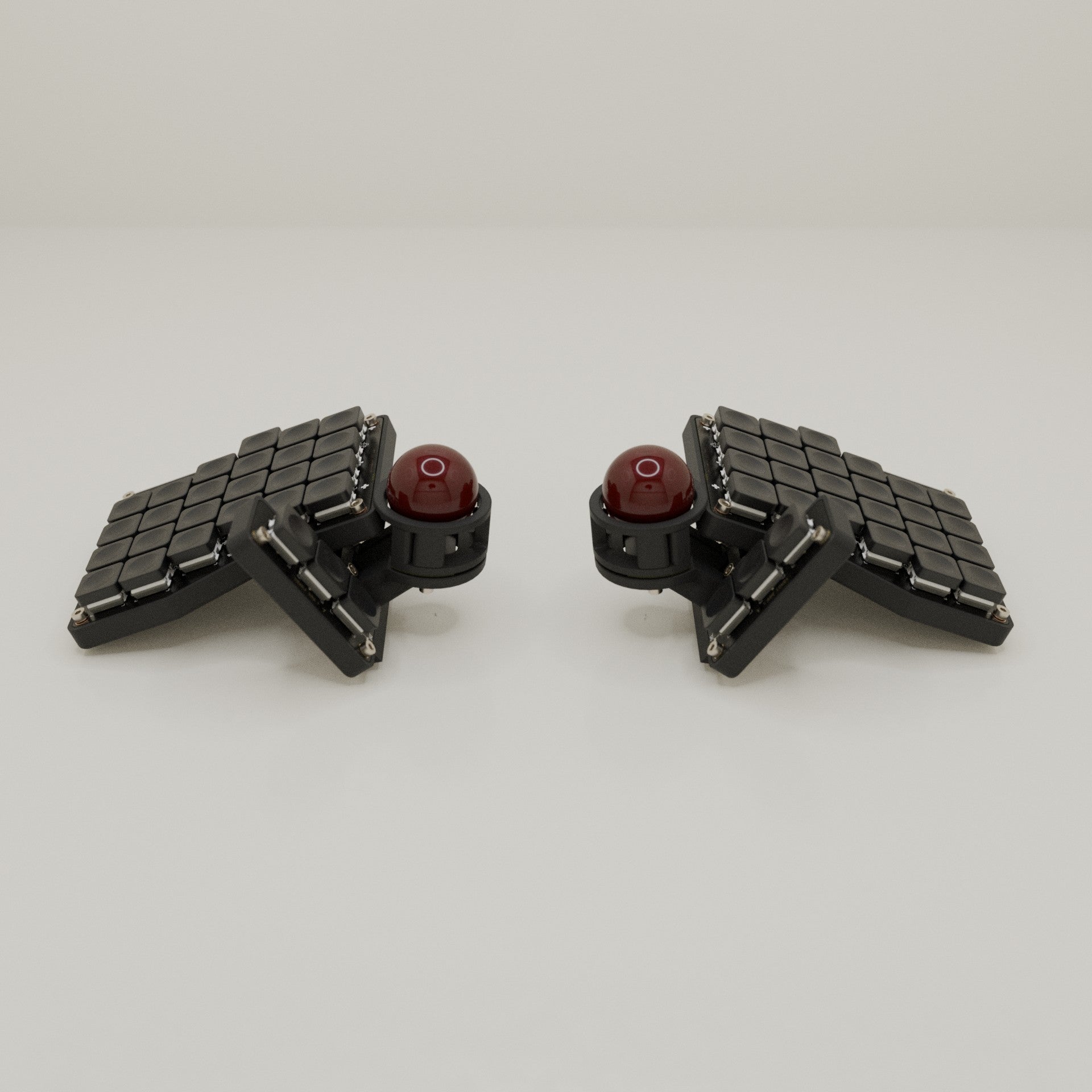 Crosses/Bridges V2 Ergonomic Split Keyboard - Dual Trackball - Wireless Kit